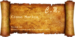 Czene Marica névjegykártya